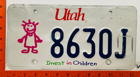 undated Utah #8630J Passenger License Plate - Invest in Children