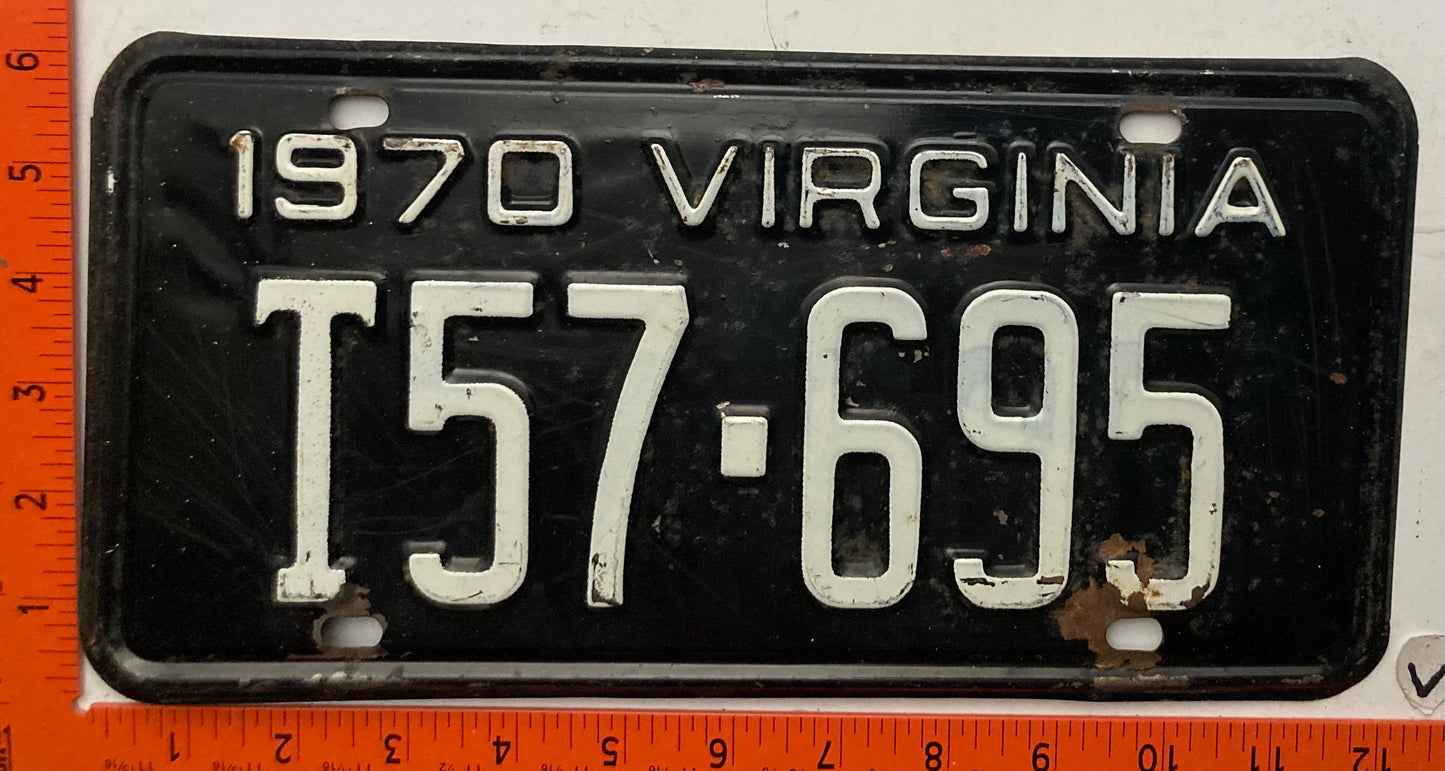 1970 Virginia #T57-695 Truck License Plate