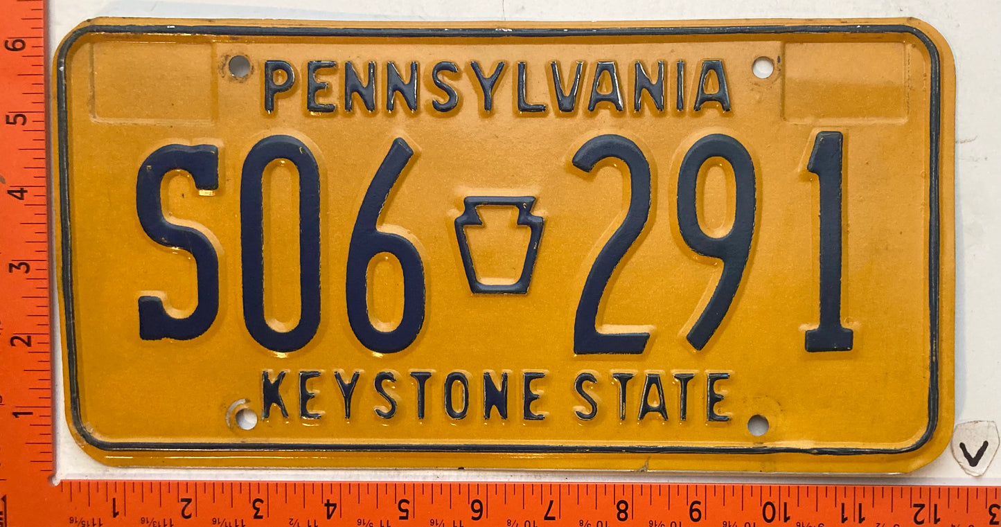 1977 Pennsylvania #S06 291 Passenger License Plate