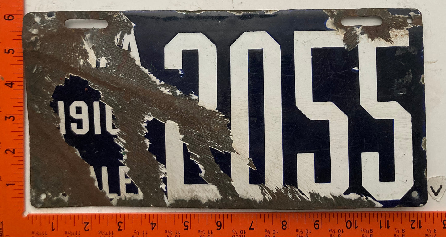 1910 Pennsylvania #2055 Dealer License Plate