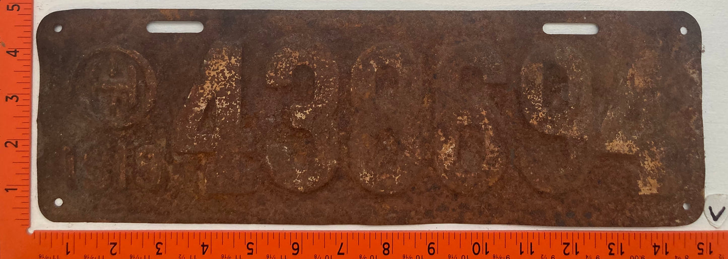 1919 Ohio #438694 Passenger License Plate