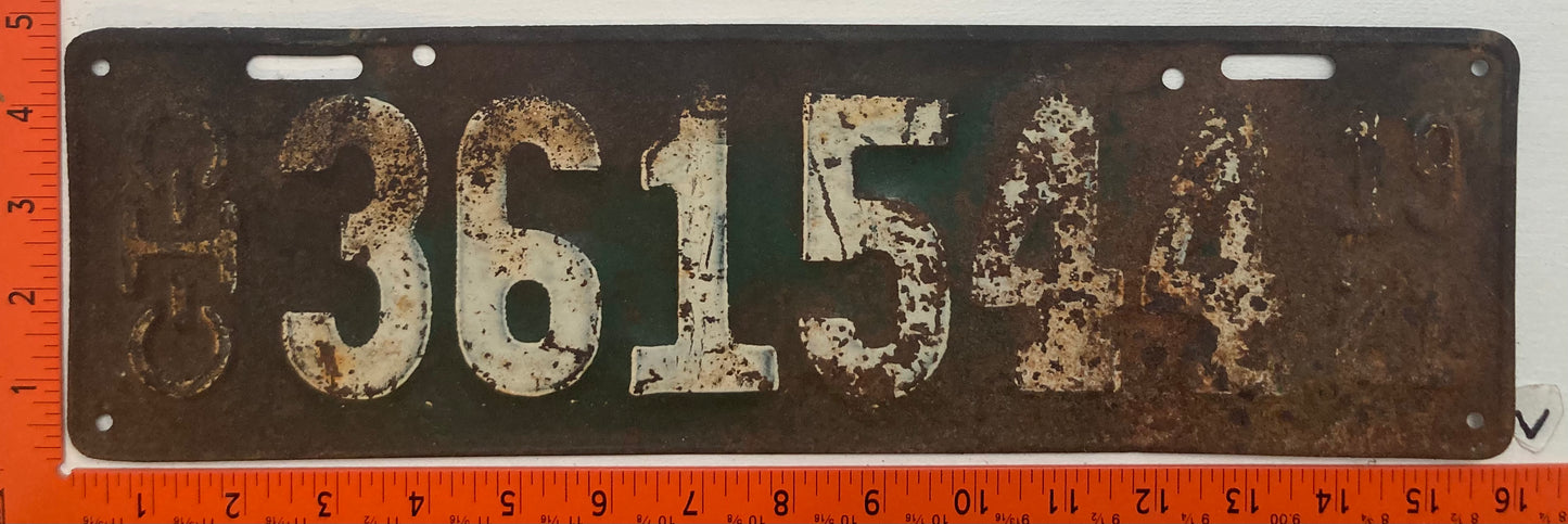 1921 Ohio #361544 Passenger License Plate