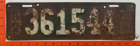 1921 Ohio #361544 Passenger License Plate