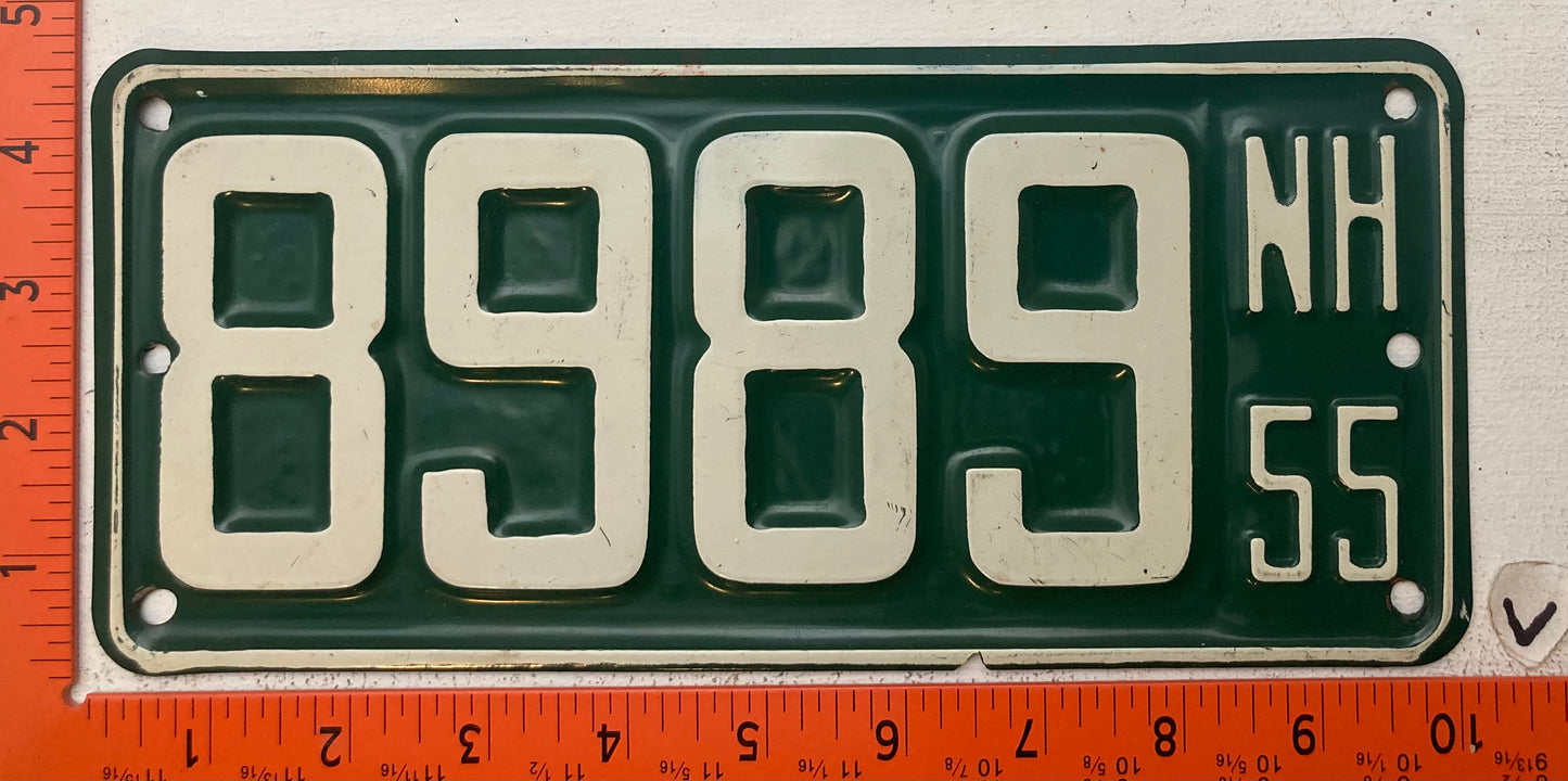 1955 New Hampshire #8988 Boat License Plate