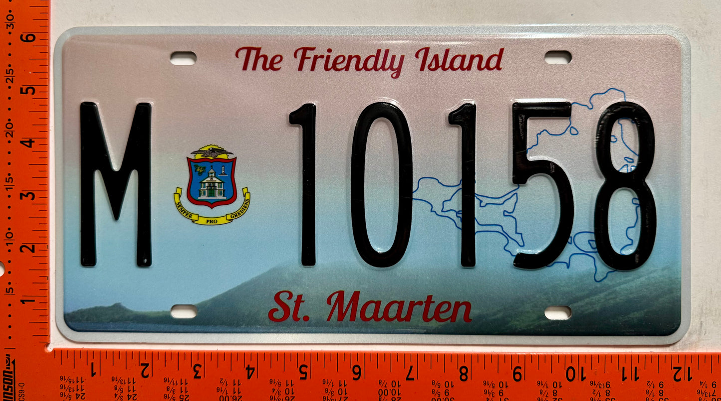2018 St Maarten #M 10158 Passenger License Plate