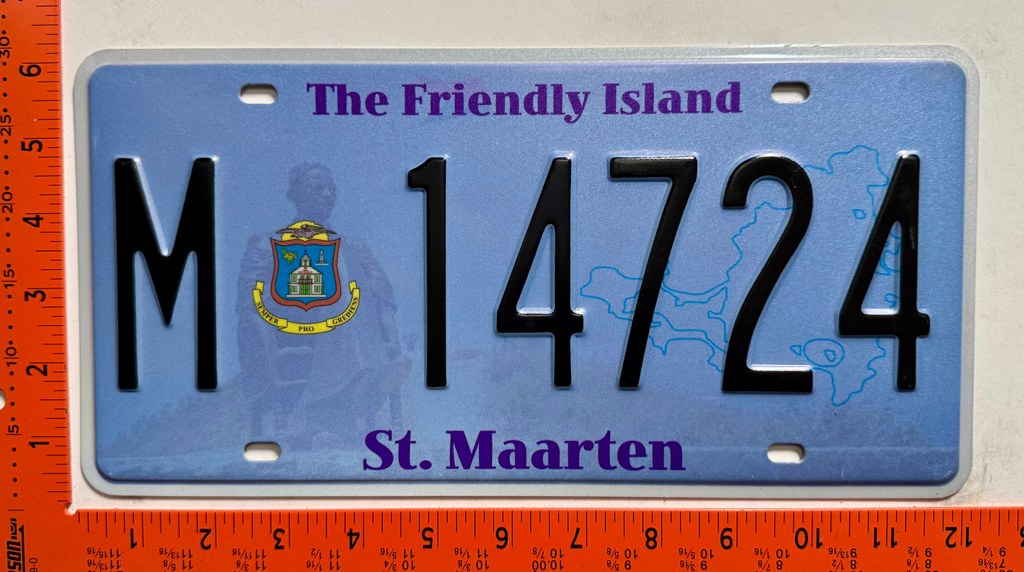 2020-2021 St Maarten #M 14724 Passenger License Plate