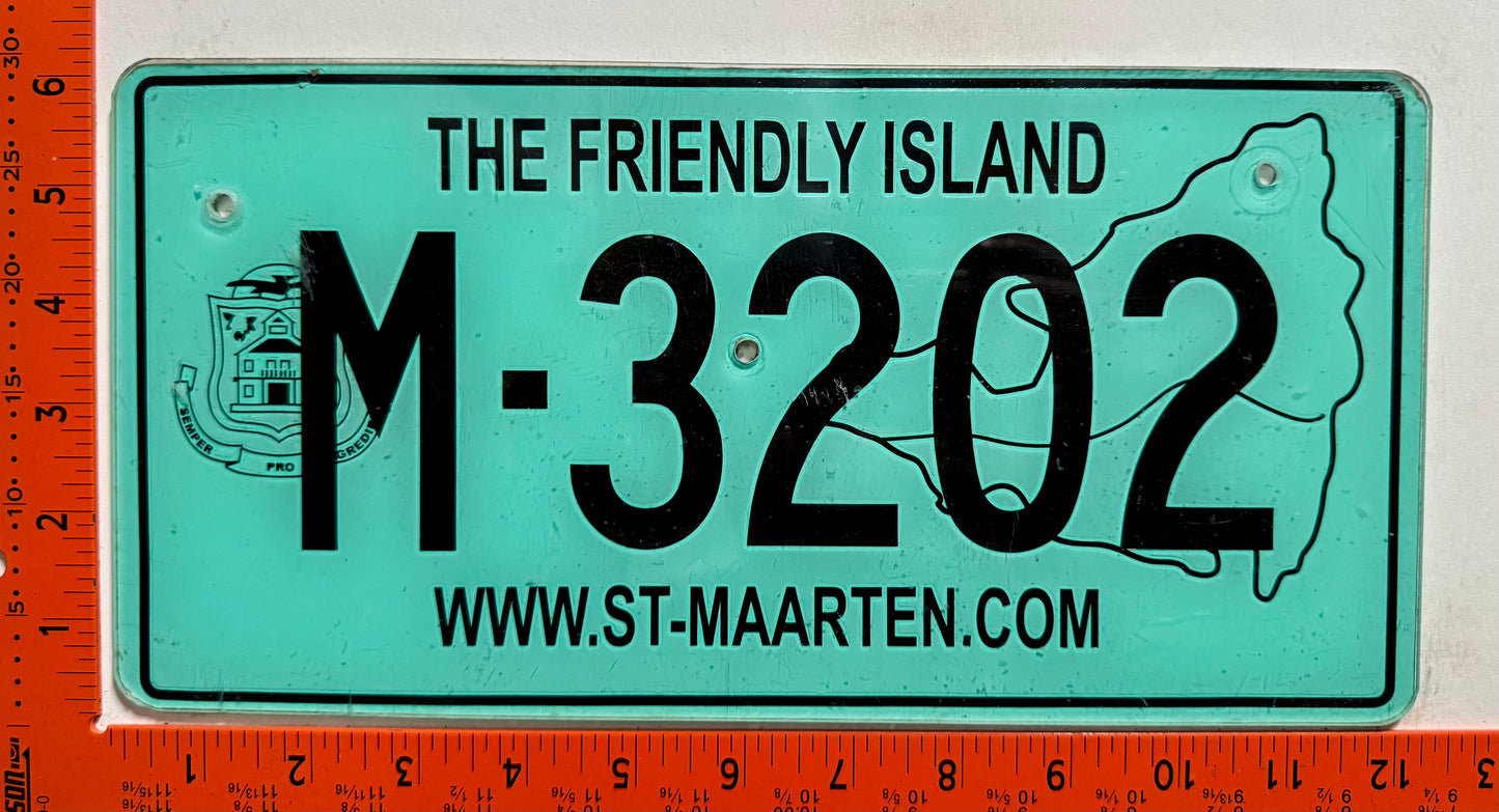 2003-2004 St Maarten #M-3202 Passenger Replacement License Plate