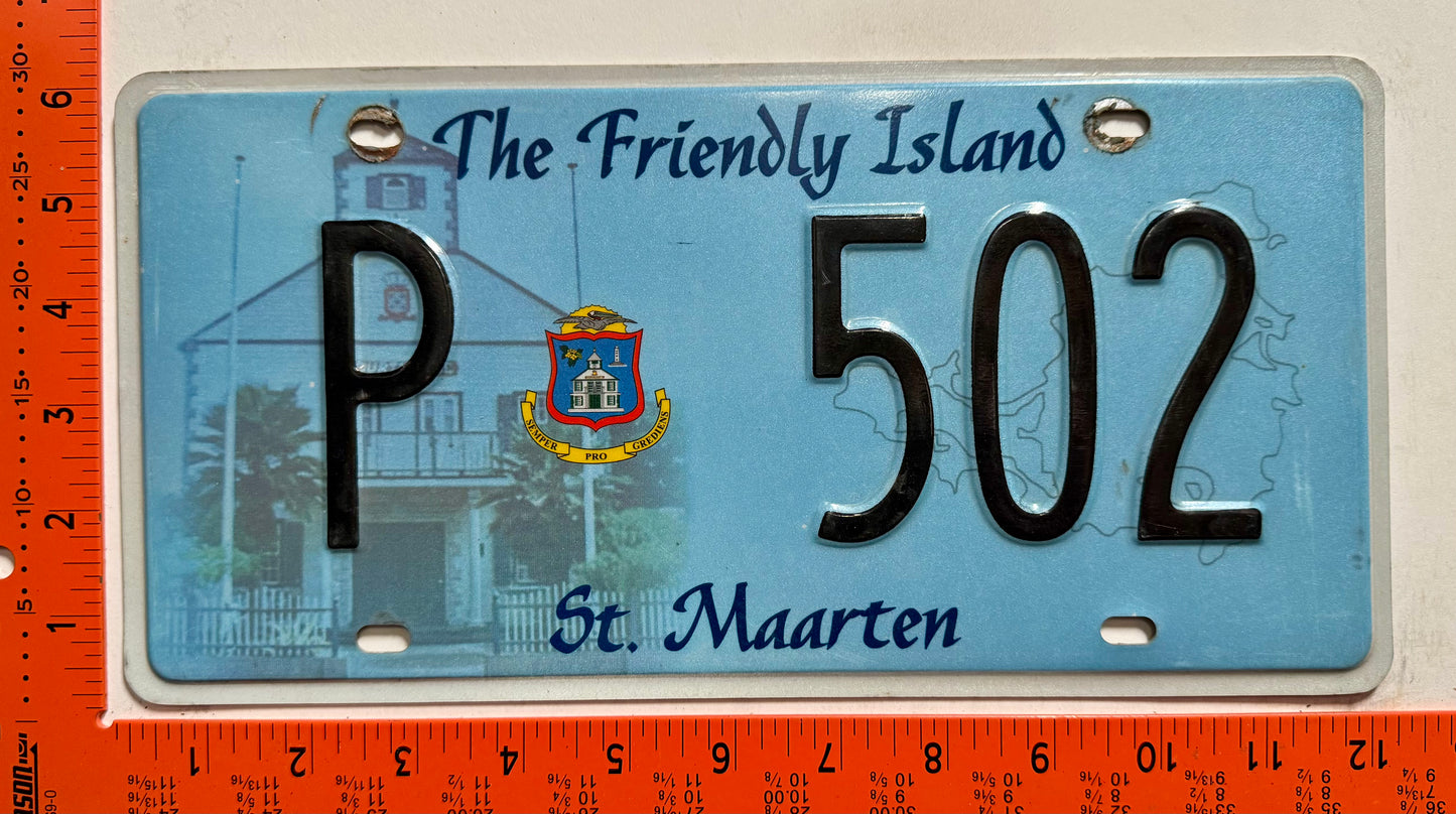 2008 St Maarten #P 502 Passenger License Plate