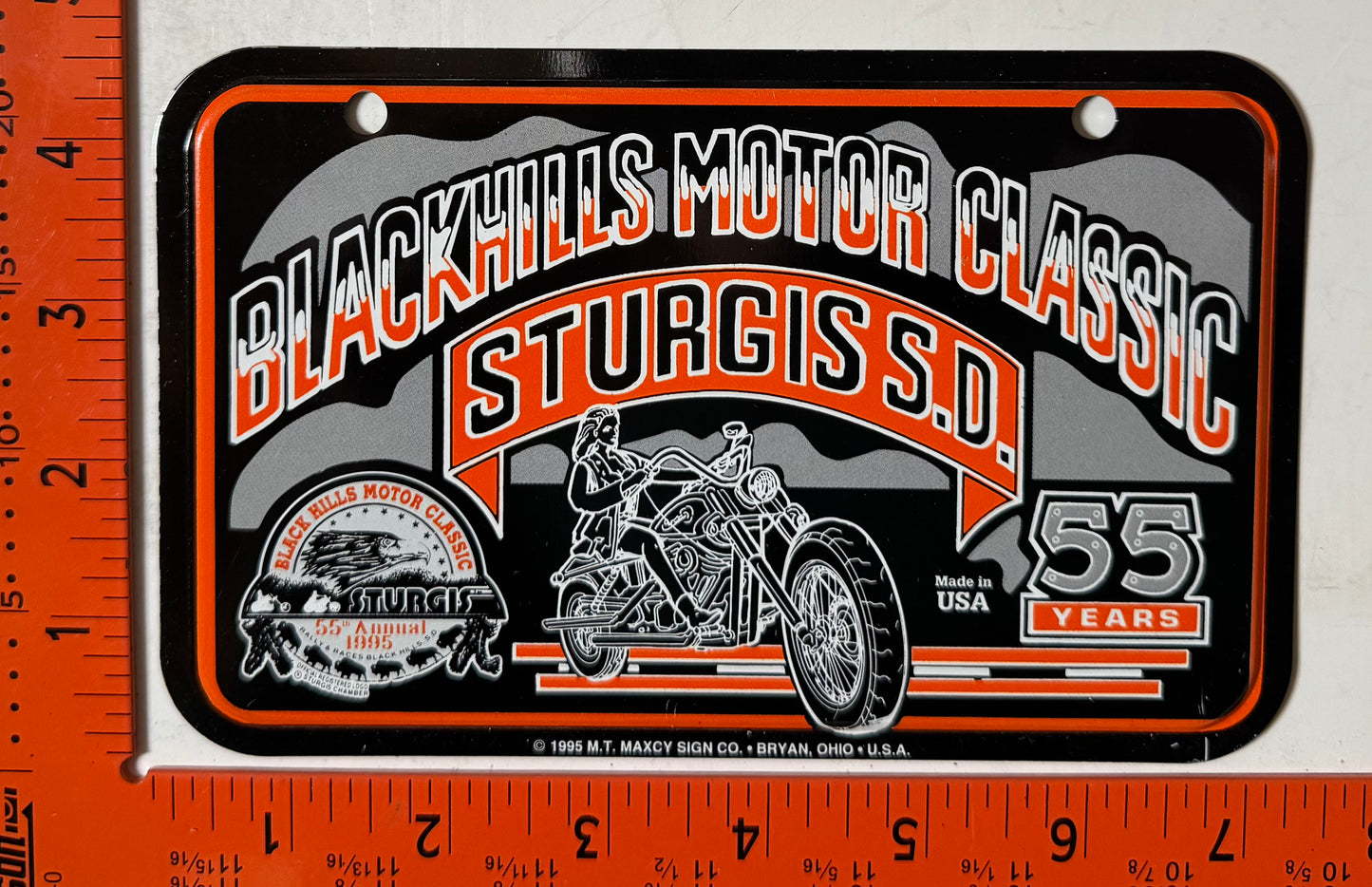 1995 Sturgis Motorcycle Booster License Plate