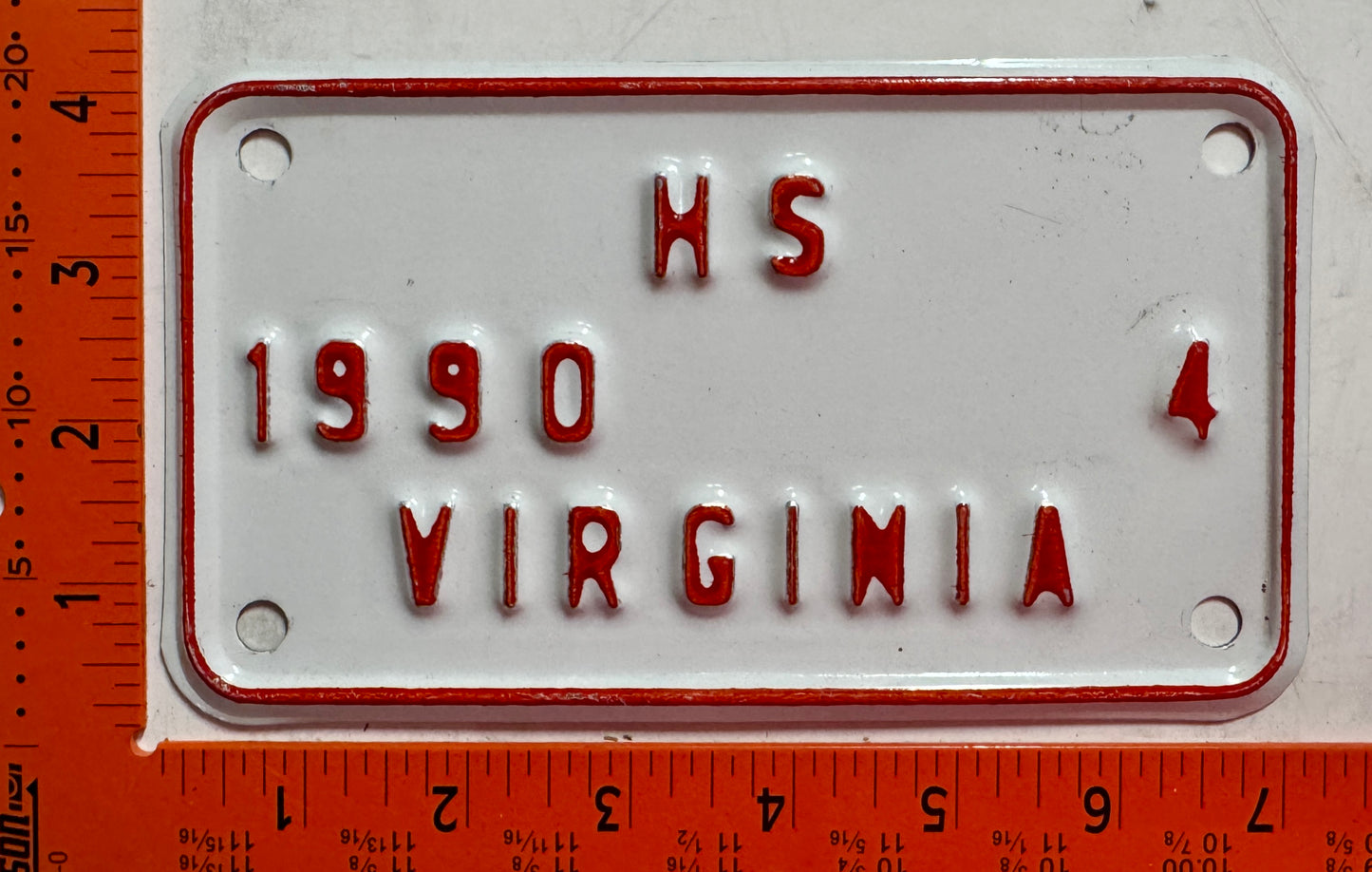 1990 Virginia #4 Haul Seine Net License Plate