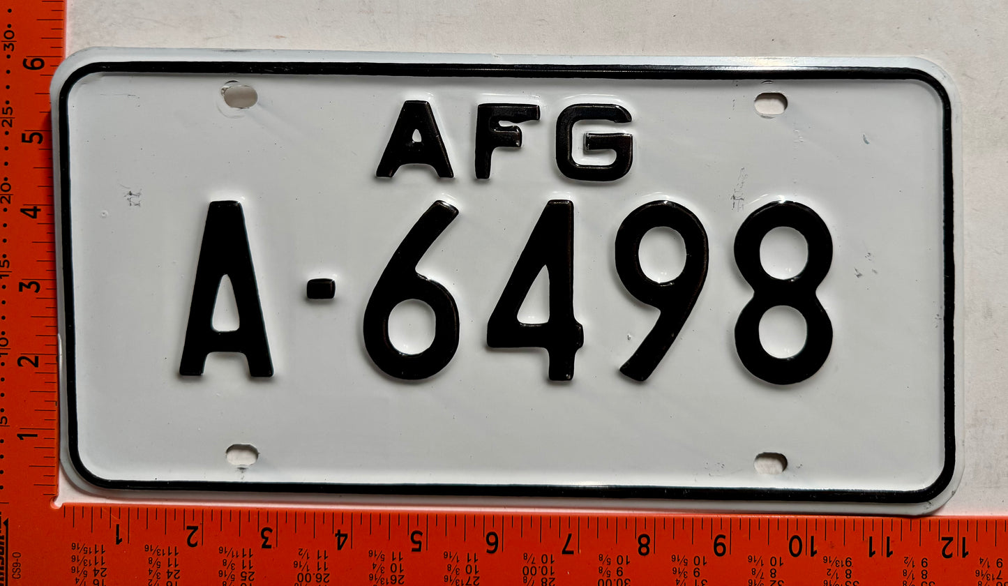 Undated Allied Forces Greece #A-6498 License Plate