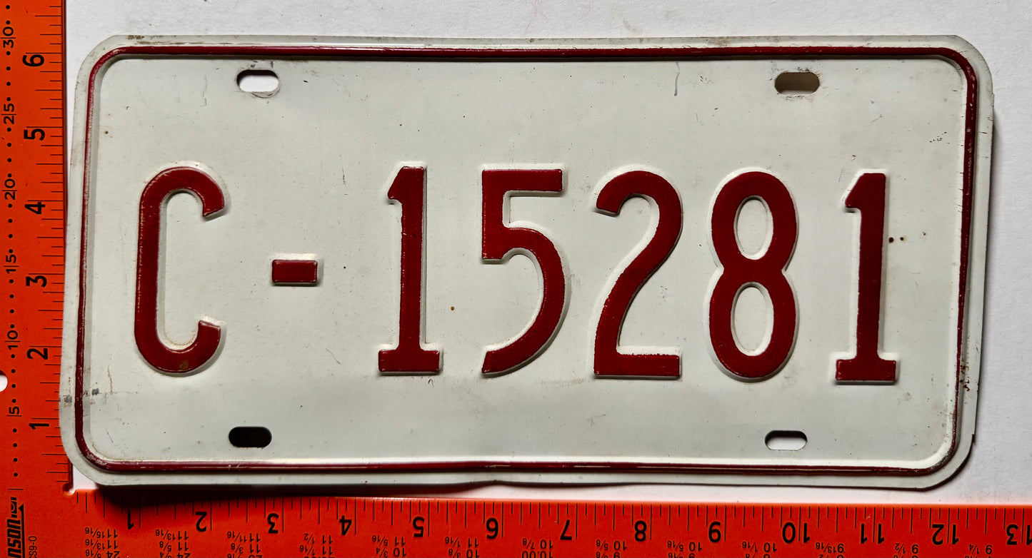Undated Allied Forces Italy #C-15281 License Plate