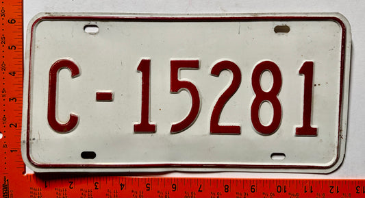 Undated Allied Forces Italy #C-15281 License Plate