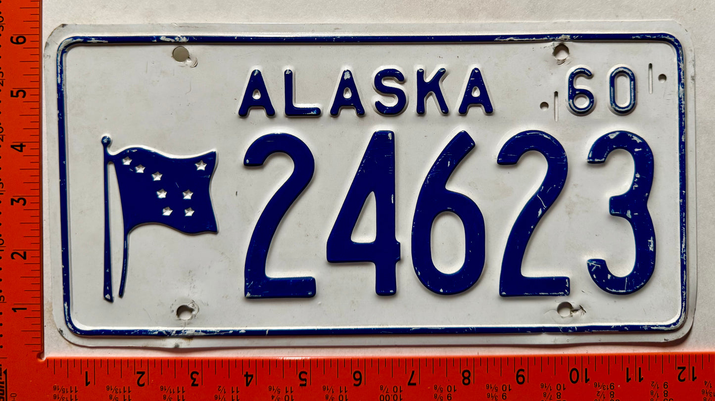 1960 Alaska #24623 Passenger License Plate