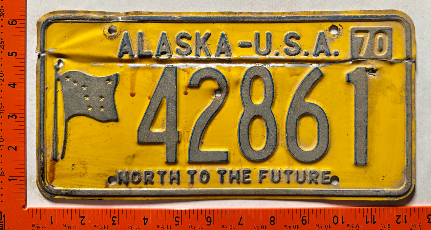 1970 Alaska #42861 Passenger License Plate