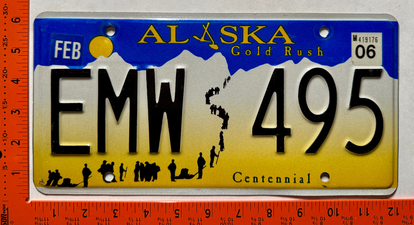 2006 Alaska #EMW 495 Passenger License Plate