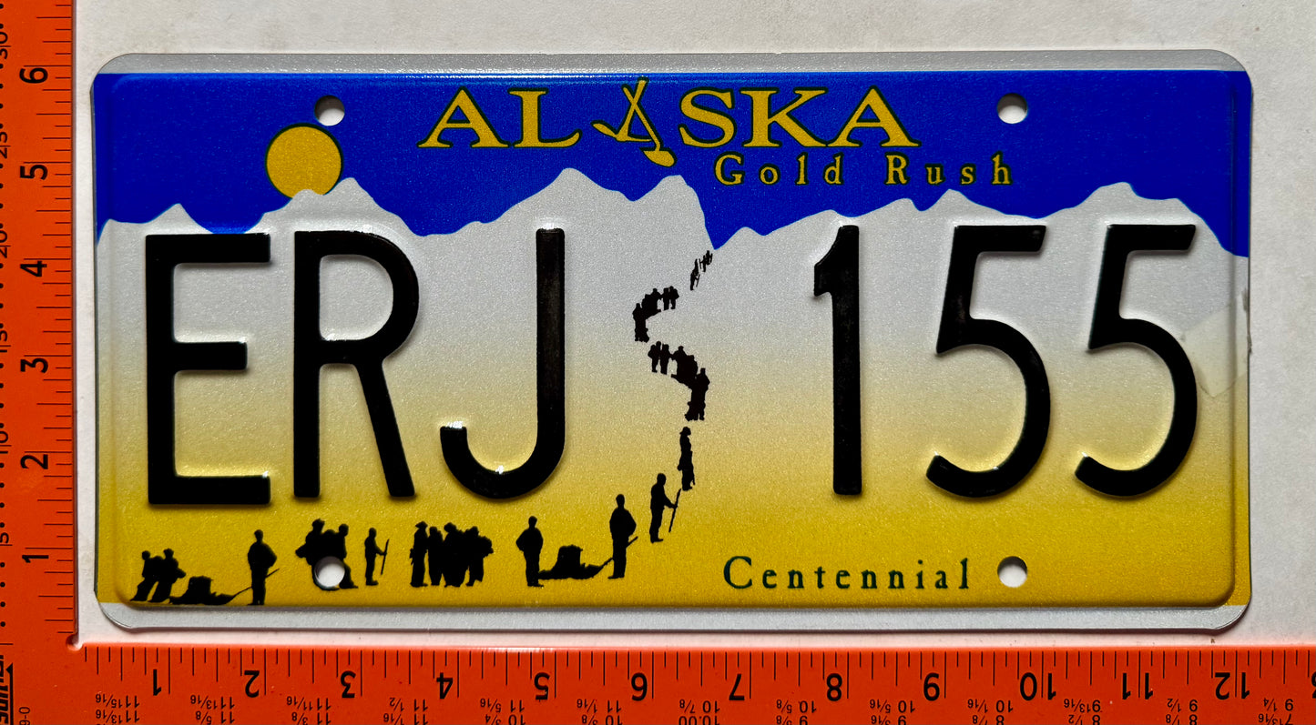 undated Alaska #ERJ 155 Passenger License Plate