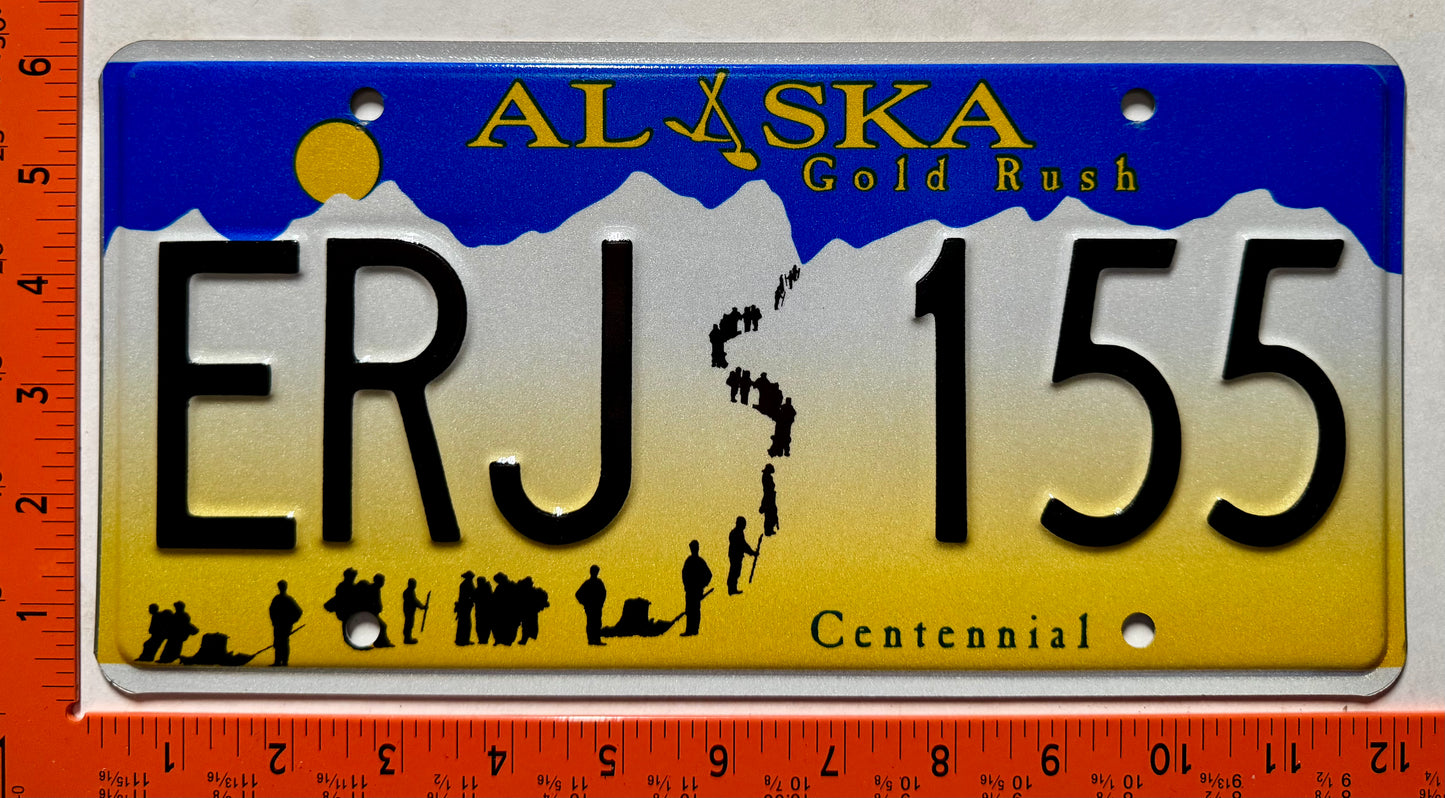 undated Alaska #ERJ 155 Passenger License Plate