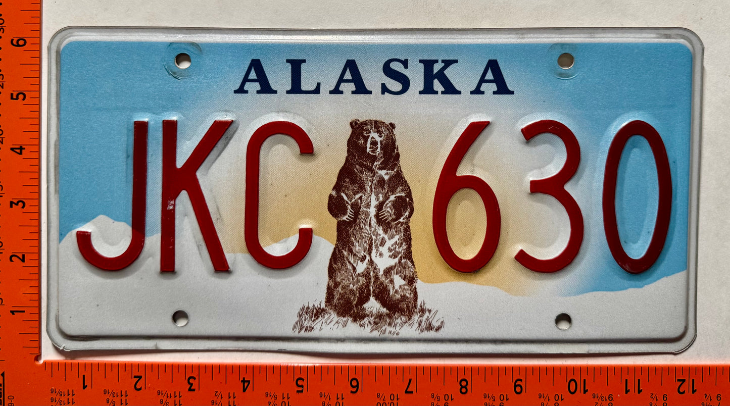 undated Alaska #JKC 630 Passenger License Plate