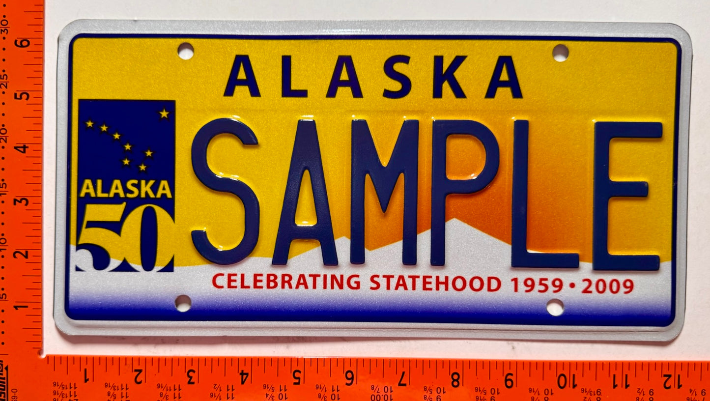 2009 Alaska #SAMPLE Passenger Sample License Plate