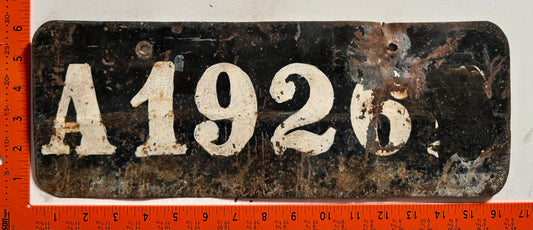 undated Anguilla #A 1926 Passenger License Plate
