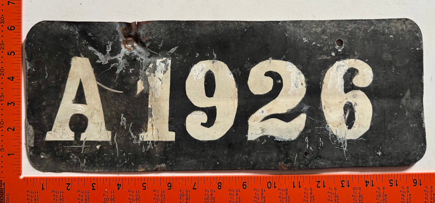 undated Anguilla #A 1926 Passenger License Plate
