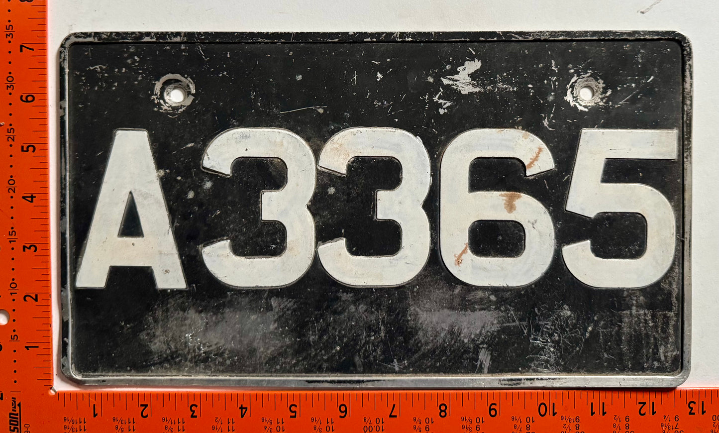undated Anguilla #A3365 Passenger License Plate