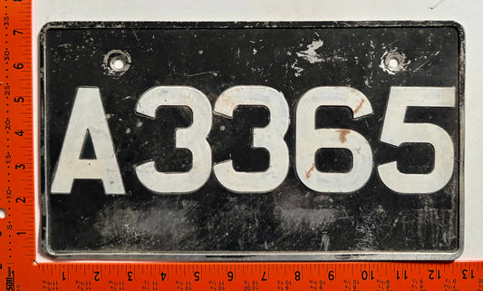 undated Anguilla #A3365 Passenger License Plate