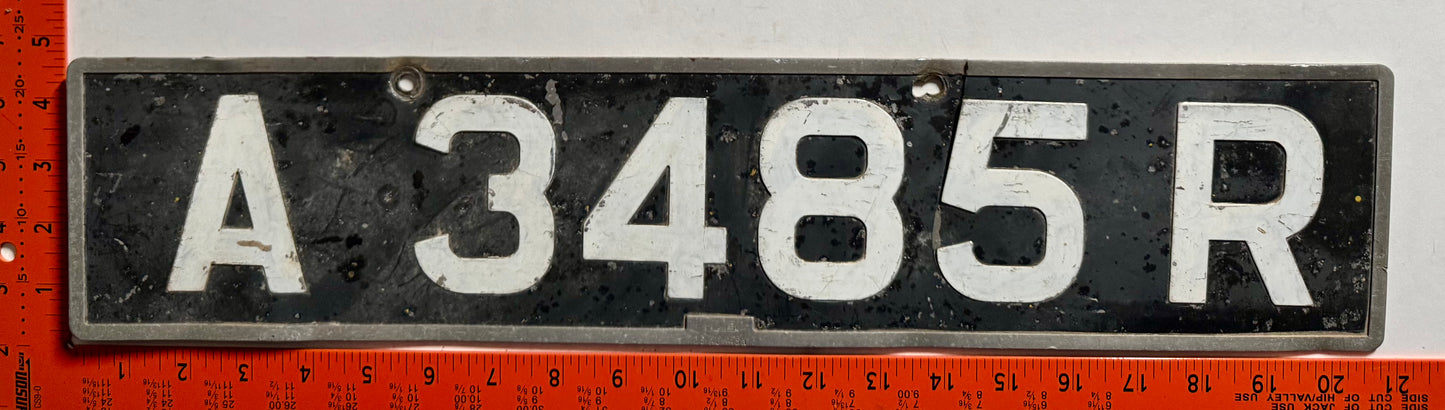 undated Anguilla #A 3485 R Rental License Plate