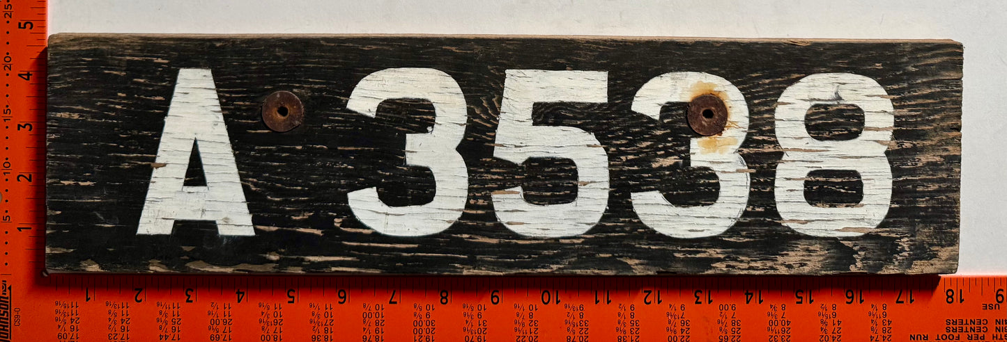 undated Anguilla #A 3538 Passenger License Plate