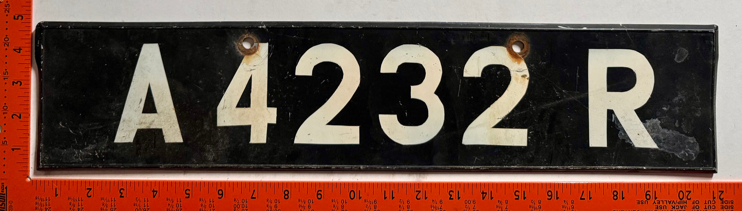 undated Anguilla #A 4232 R Rental License Plate