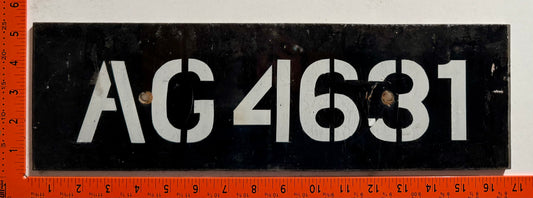 undated Antigua #AG 4631 Passenger License Plate