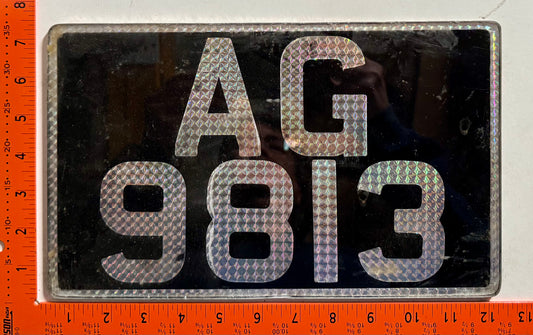 undated Antigua #AG/9813 Passenger License Plate