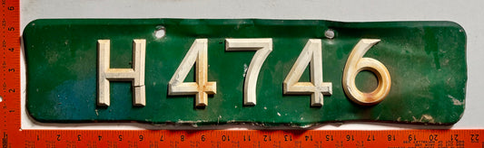 undated Antigua #H4746 Taxi License Plate