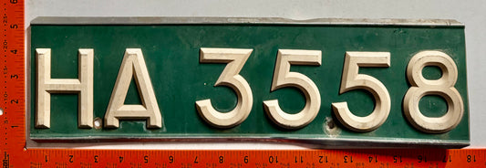 undated Antigua #HA 3558 Taxi License Plate