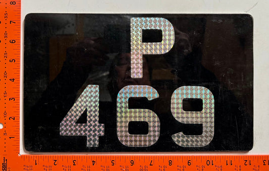 undated Antigua #P/469 Passenger License Plate