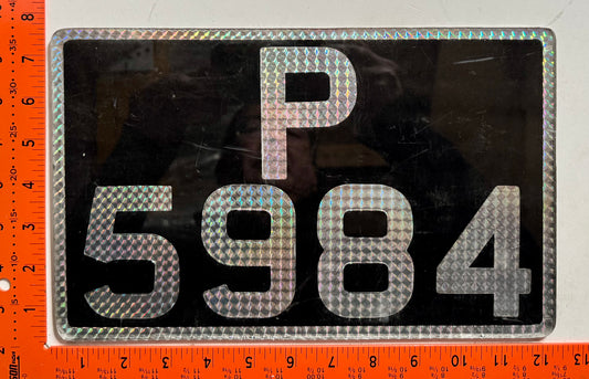 undated Antigua #P/5984 Passenger License Plate