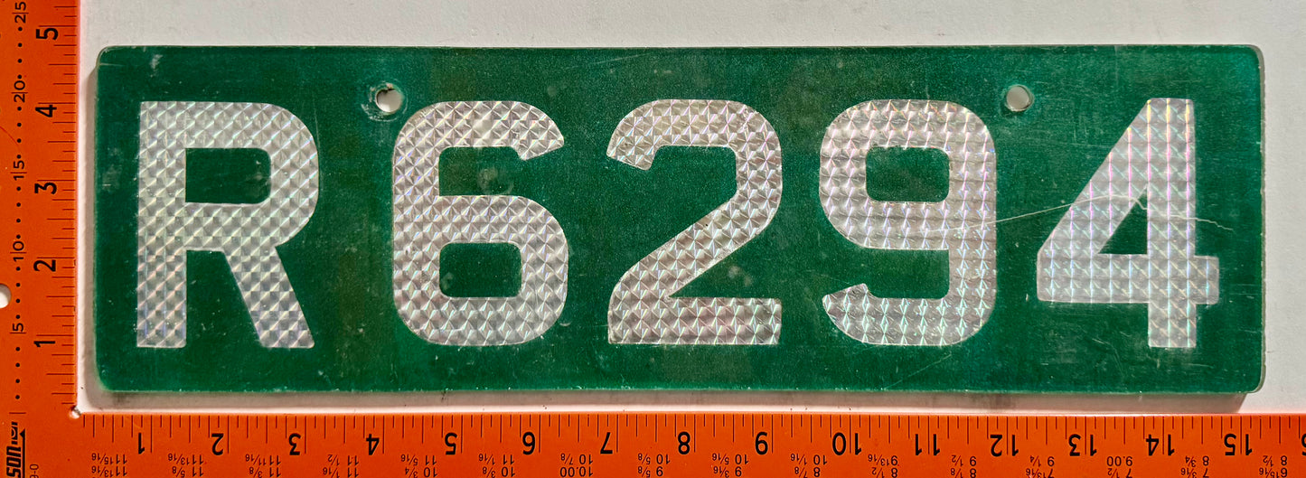 undated Antigua #R 6294 Rental License Plate