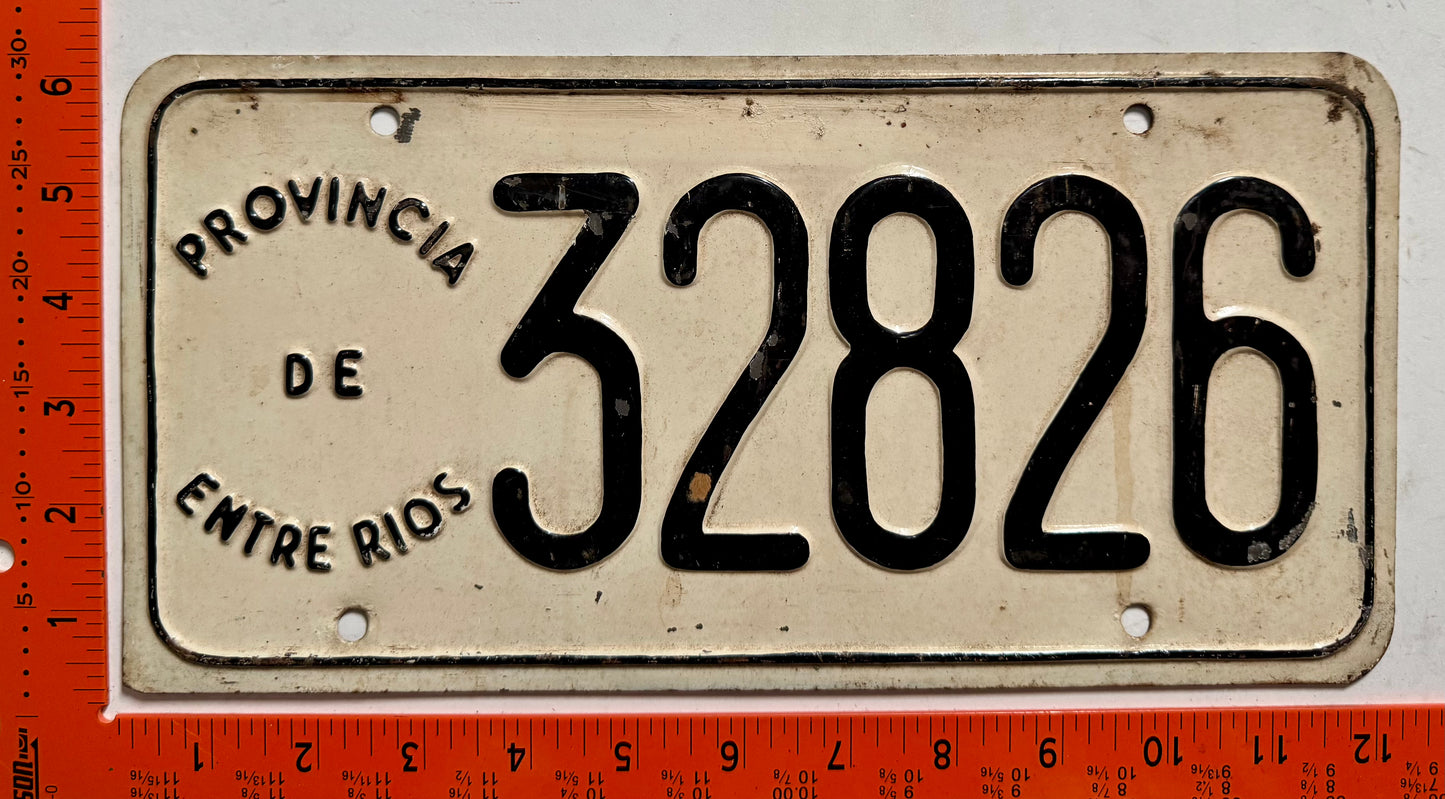 1960s Argentina #32826 Official License Plate