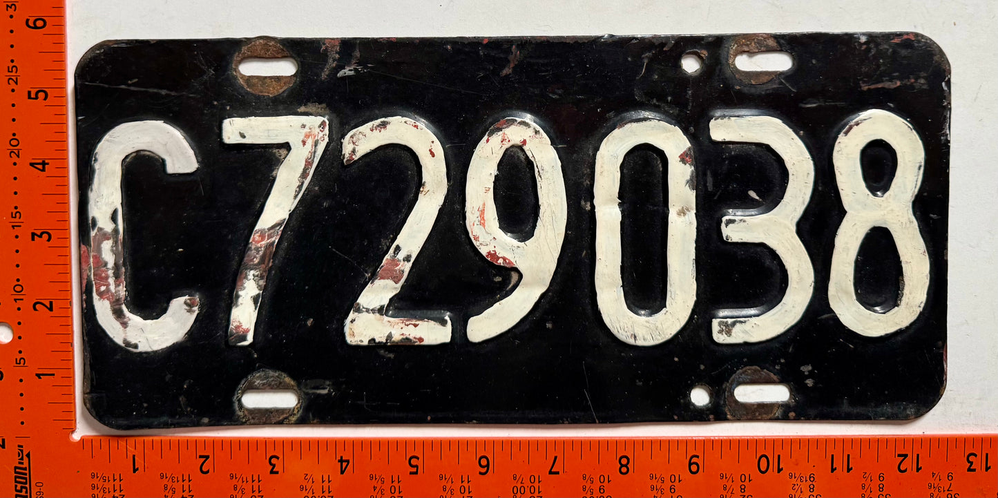 undated Argentina #C729038 Passenger License Plate