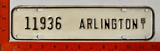 1961 Arlington County, Virginia #11936 License Plate