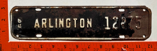 1964 Arlington County, Virginia #12875 License Plate