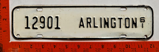 1961 Arlington County, Virginia #12901 License Plate