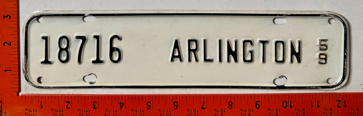 1959 Arlington County, Virginia #18716 License Plate