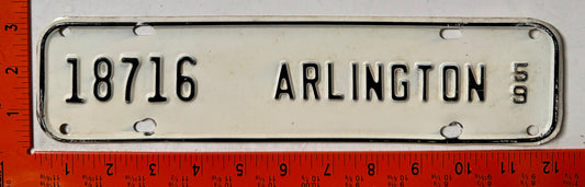 1959 Arlington County, Virginia #18716 License Plate