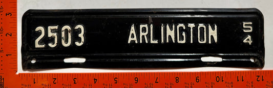 1954 Arlington County, Virginia #2503 License Plate