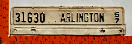 1957 Arlington County, Virginia #31630 License Plate