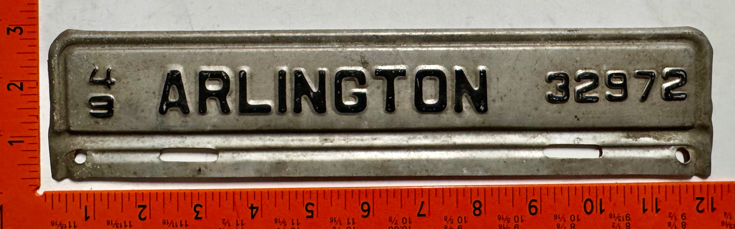 1949 Arlington County, Virginia #32972 License Plate