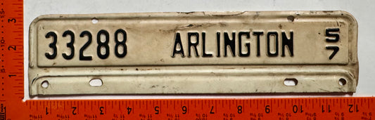 1957 Arlington County, Virginia #33288 License Plate