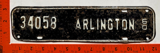 1960 Arlington County, Virginia #34058 License Plate
